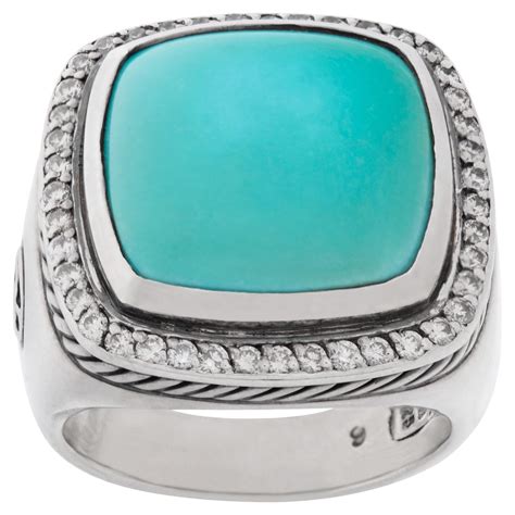 David Yurman Albion Turquoise Diamond Gold Cocktail Ring at 1stDibs ...