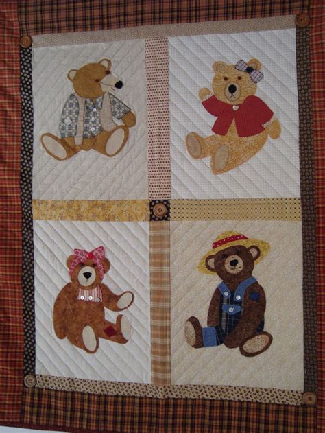 10+ images about Teddy Bear Quilts on Pinterest | A month, Baby quilts and Embroidery applique