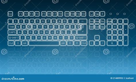 Glowing Touch Screen Keyboard Stock Vector - Illustration of graphic, blue: 21489993