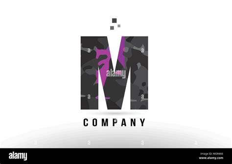 purple black alphabet letter m logo design suitable for a company or business Stock Vector Image ...