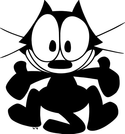 Felix The Cat 1920s - Cartoon Clipart - Large Size Png Image - PikPng