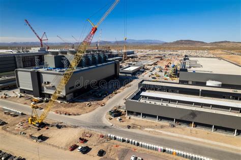 Aerial View of the Taiwan Semiconductors Mega Factory Construction in North Phoenix,, Arizona ...