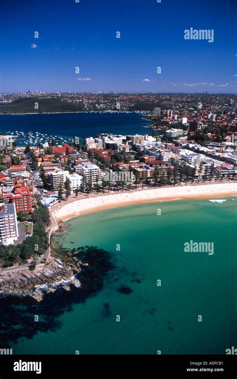 Manly Beach Manly Sydney Australia aerial Stock Photo - Alamy