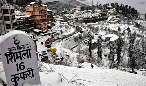 Shimla, Manali, Kufri Receives Season’s First Snowfall