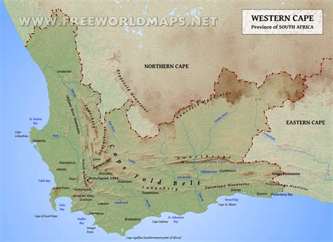 Western Cape map - South Africa