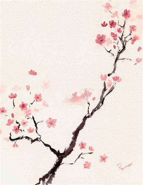 Cherry Blossom 3 Art Print by Rachel Dutton | Cherry blossom painting ...