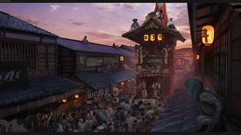 Assassin's Creed Japan Concept Art - Gion Festival by W-E-Z on DeviantArt