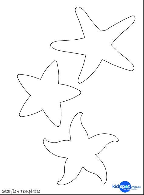 Starfish Template Printable