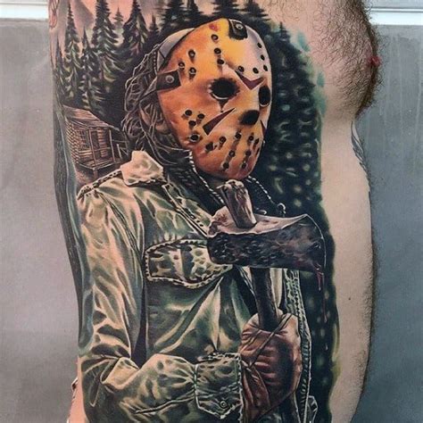 60 Jason Mask Tattoo Designs For Men - Friday The 13th Ideas