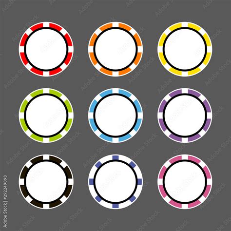 Set of template casino chips. top view. sample vector poker chip. icon. Stock Vector | Adobe Stock