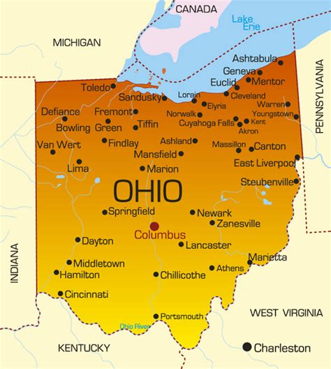 Ohio Map - Mrs. Conrad - 4th Grade Minster Elementary School