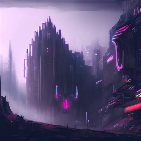 High Fantasy Futuristic Cyberpunk Dragon Landscape Graphic · Creative Fabrica