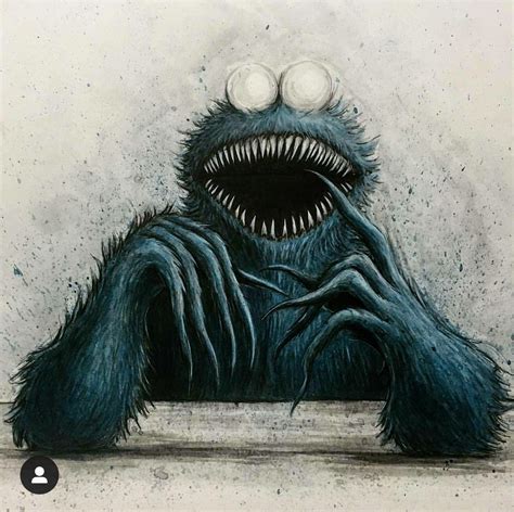 Mounstro de galletas Creepy Drawings, Dark Art Drawings, Cool Drawings, Monster Sketch, Monster ...