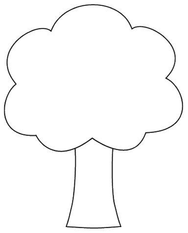 tree shape clipart to color, 12cm | This clipart drawing has… | Flickr