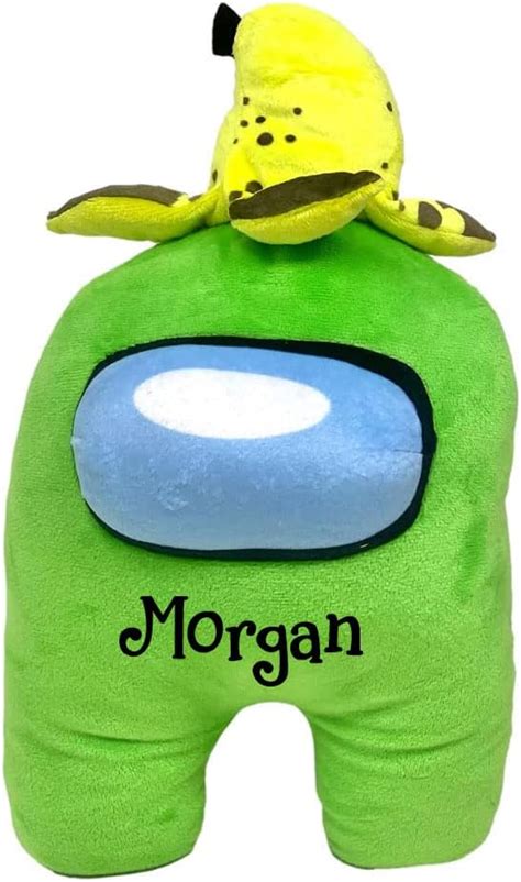 Amazon.com: Personalized Among Us Plush - Green Banana Hat Character Stuffed Keepsake with ...