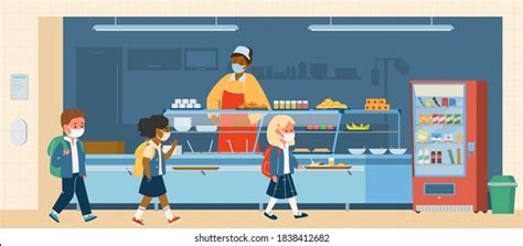 Vector School Canteen Different Races Pupils Stock Vector (Royalty Free) 1838412682 | Shutterstock