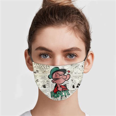 Popeye Comic Face Mask | Allbluetees.com