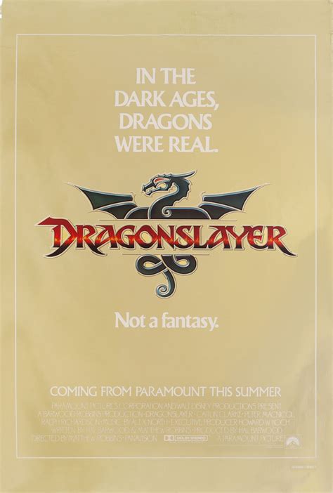 Dragonslayer Original 1981 U.S. One Sheet Movie Poster - Posteritati ...