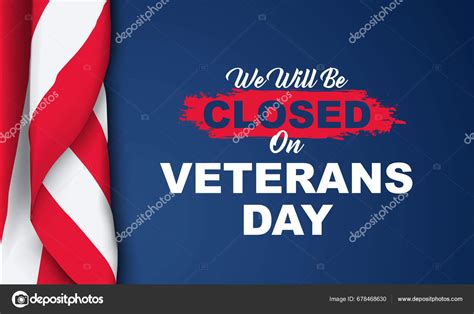 Vector Illustration Veterans Day Closed Veterans Day Stock Vector by ...