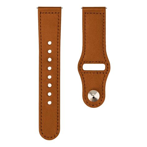 20mm Leather Band for Samsung Galaxy Watch 4/5 - Brown | Shop Today ...