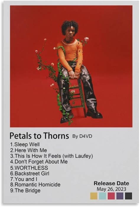 Amazon.com: D4vd Poster Petals to Thorns 1 Album Cover Posters Music ...