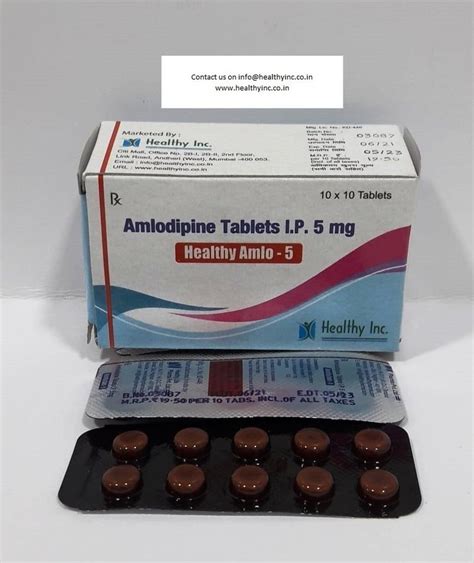 Healthy Amlo-5 Amlodipine Tablets IP 5 mg, Healthy Life Pharma Pvt Ltd ...