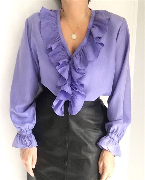 Excited to share this item from my #etsy shop: Vintage Silk Lavender Ultralight Ruffled Collar ...