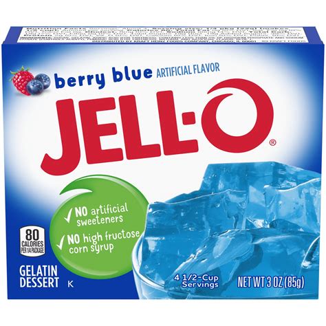 Jell-O Berry Blue Gelatin Dessert Mix, 3 oz Box - Walmart.com