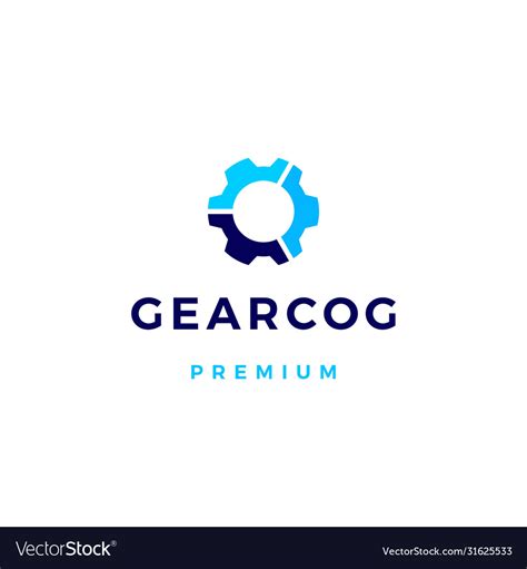 Gear cog cogs logo icon Royalty Free Vector Image