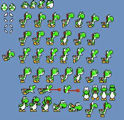 New Super Mario World - Yoshi Sprite Sheet by MajorGeniePonyGirl75 on ...