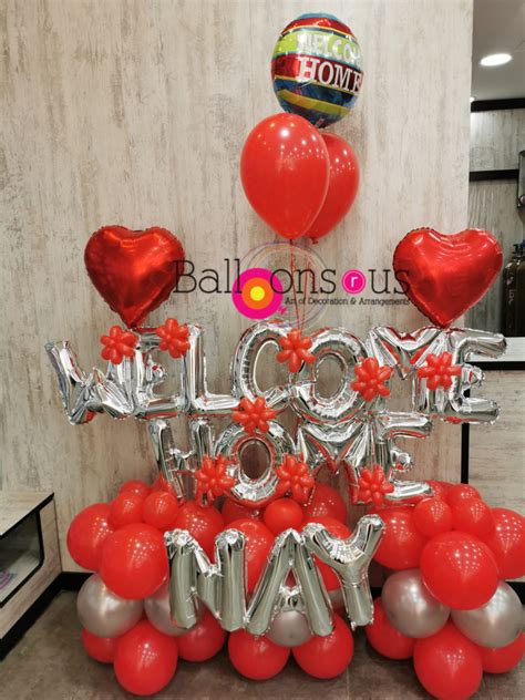 Welcome Home with heart balloons - Balloons R Us