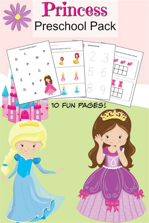 Princess Preschool Printable Worksheet Pack