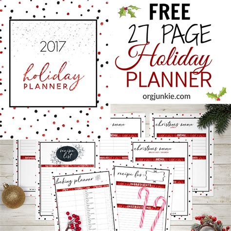 2017 FREE Holiday Planner - 27 Printables for an Organized Christmas!