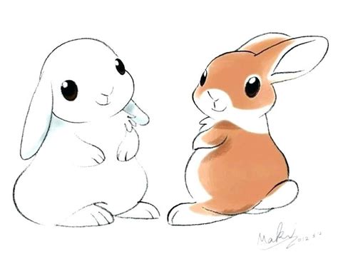 Cartoon Cute Simple Bunny Drawing