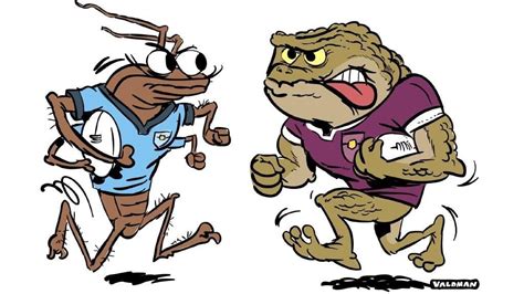 New South Wales Blues/Cockroaches vs Queensland Rugby Maroons/CaneToads ...