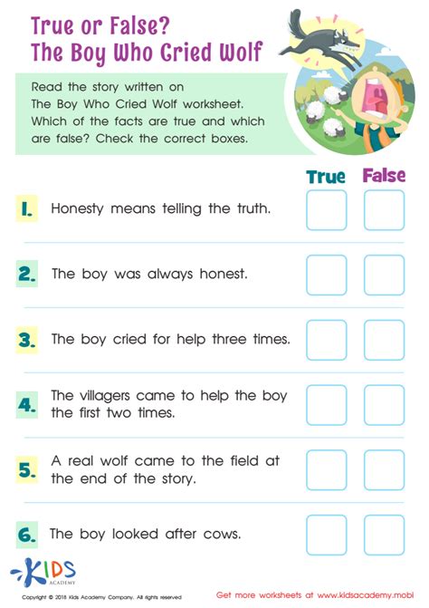 True Or False Questions For Kids