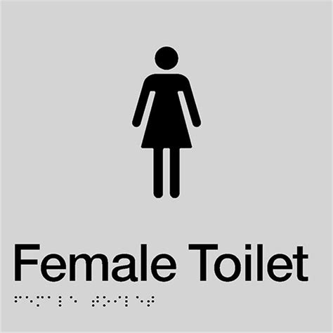 TTSM SIGN FEMALE TOILET BLK/SIL | Toilet Signs - LSC | Complete Security Solutions - LSC ...