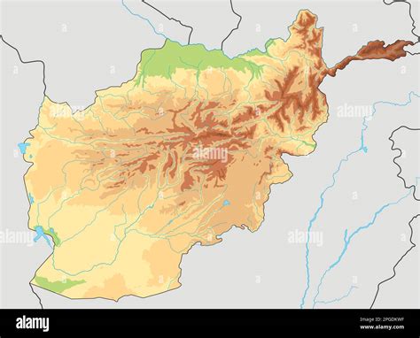 Highly detailed Afghanistan physical map Stock Vector Image & Art - Alamy