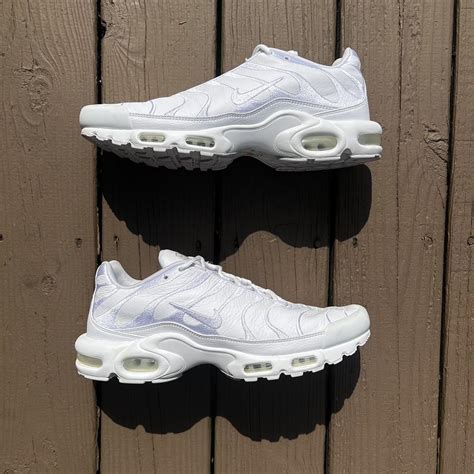 Nike Air Max Plus Tns in Triple White No box Only... - Depop