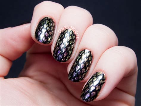 Dragon Scale Nail Art with Chloe & Bella | Chalkboard Nails | Phoenix ...