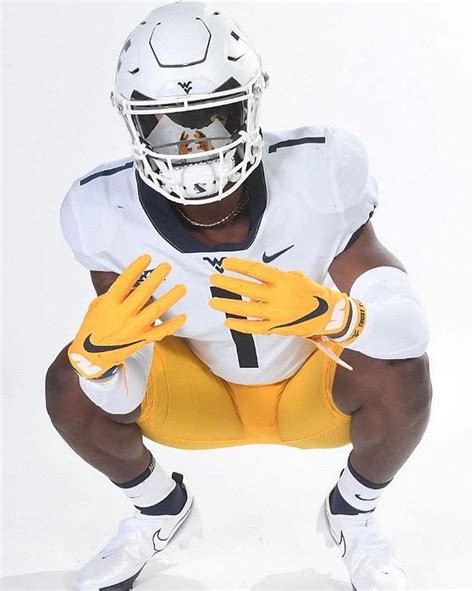 WVU Football White and Gold Uniforms Wvu Football, Football Uniforms ...