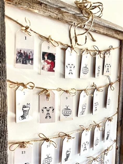 DIY Advent Calendar Idea with vintage family photos | Diy advent calendar, Diy calendar ...