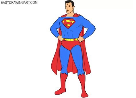 How to Draw Superman - Easy Drawing Art