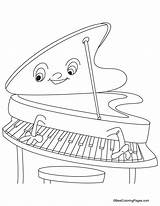 Piano coloring page  Download Free For Kids Best sketch template
