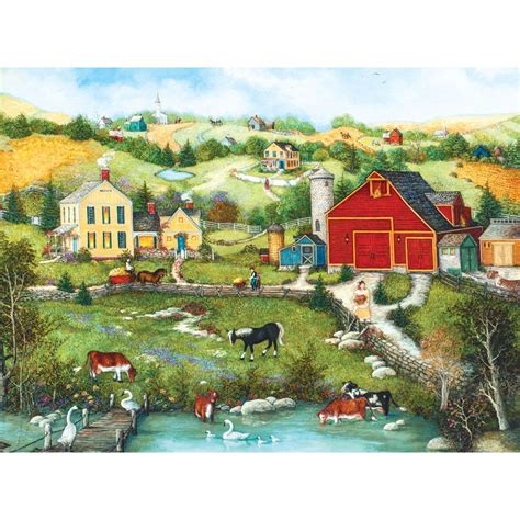 Homestead on the Farm with Animals 1000 Piece Jigsaw Puzzle | Bits and ...