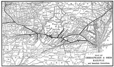 Map 1900 Chesapeake and Ohio Railroad | eBay