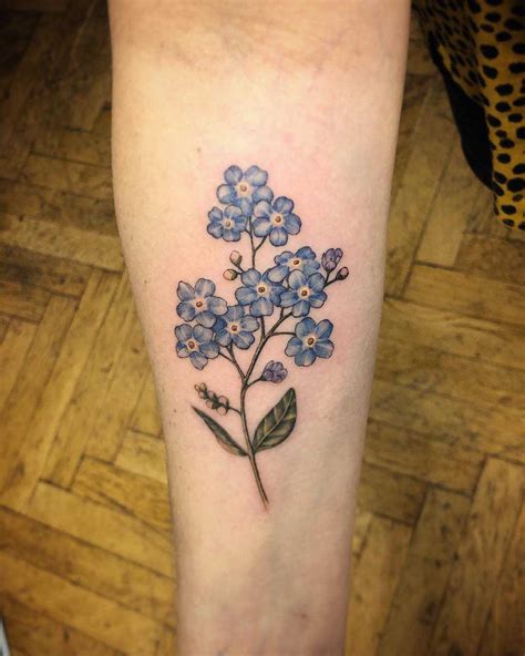 Forget-me-nots tattoo by Annelie Fransson - Tattoogrid.net