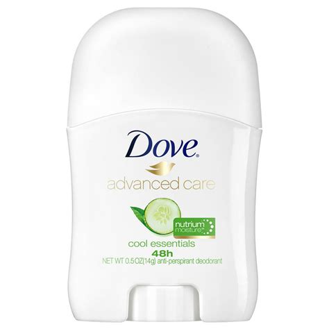 Dove Advanced Care Travel Sized Antiperspirant Deodorant Stick Cool Essentials, 0.5 oz - Walmart ...