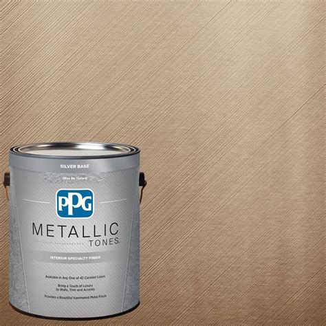 PPG METALLIC TONES 1 gal. MTL133 Champagne Dreams Metallic Interior Specialty Finish Paint ...