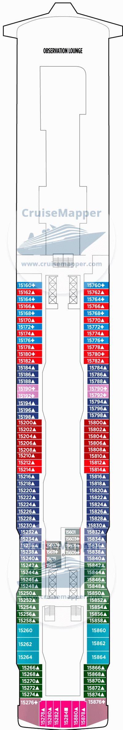 Norwegian Bliss deck 15 plan | CruiseMapper